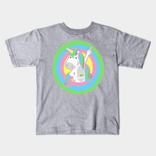 Rainbow unicorn (transparent stroke) Kids T-Shirt